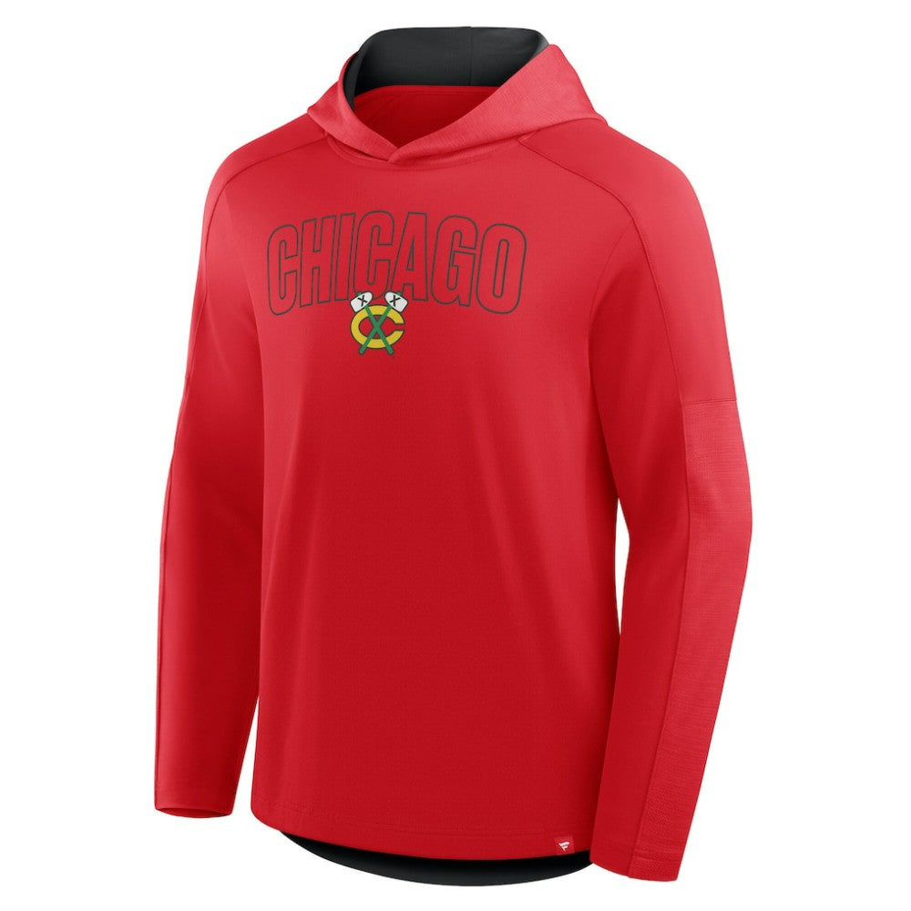 Chicago Blackhawks Fanatics Penalty Shot Long Sleeve Hoodie T-Shirt