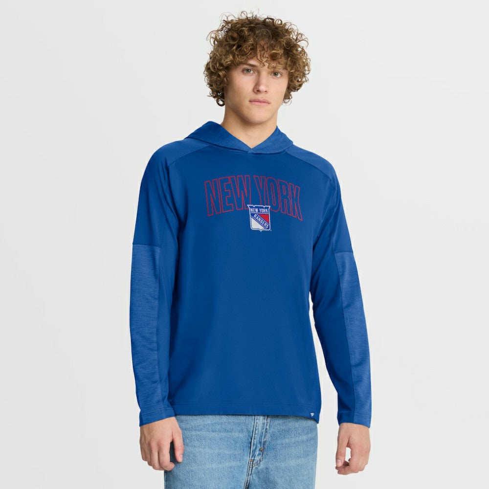 New York Rangers Fanatics Penalty Shot Long Sleeve Hoodie T-Shirt