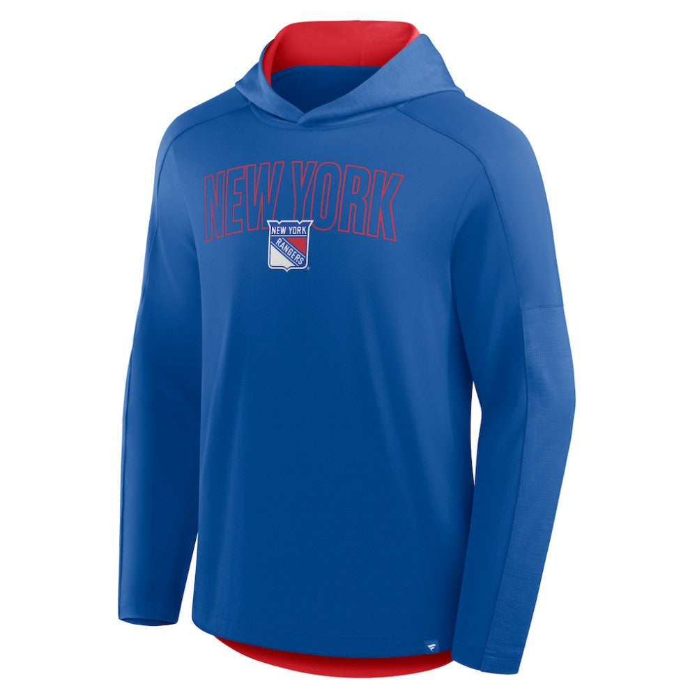 New York Rangers Fanatics Penalty Shot Long Sleeve Hoodie T-Shirt