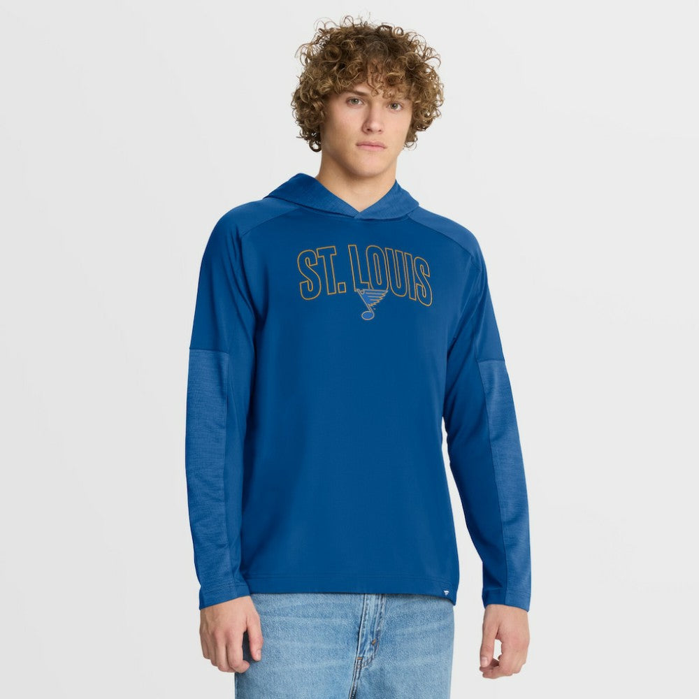 St. Louis Blues Fanatics Penalty Shot Long Sleeve Hoodie T-Shirt