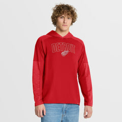 Detroit Red Wings Fanatics Penalty Shot Long Sleeve Hoodie T-Shirt