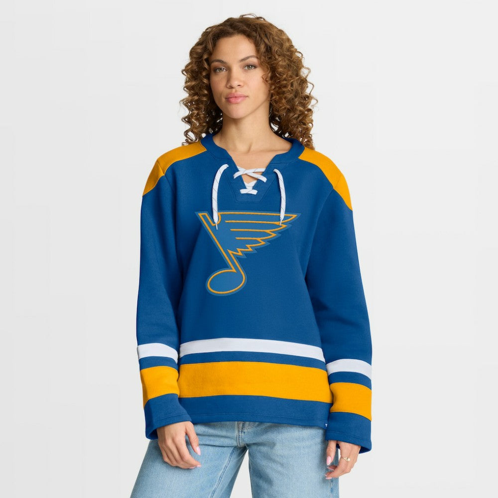 St. Louis Blues Fanatics Women's Icing Long Sleeve Lace Up Sweatshirt