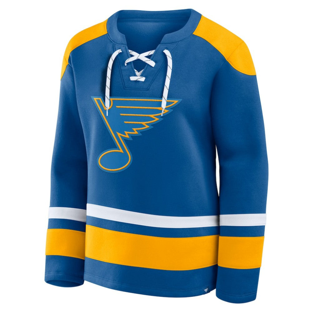 St. Louis Blues Fanatics Women's Icing Long Sleeve Lace Up Sweatshirt