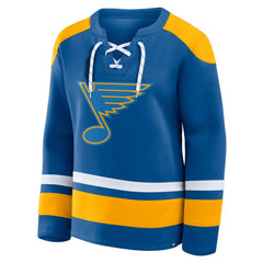 St. Louis Blues Fanatics Women's Icing Long Sleeve Lace Up Sweatshirt