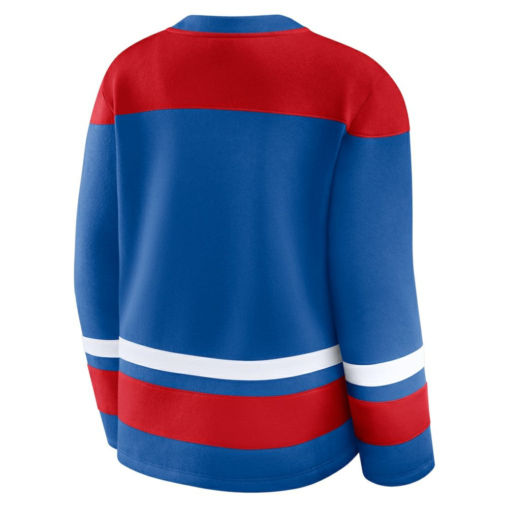 New York Rangers Fanatics Women's Icing Long Sleeve Lace Up Sweatshirt