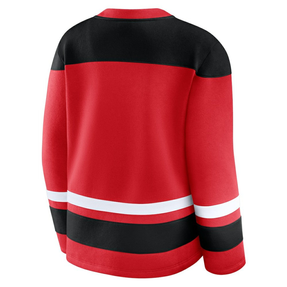 Chicago Blackhawks Fanatics Women's Icing Long Sleeve Lace Up Sweatshirt