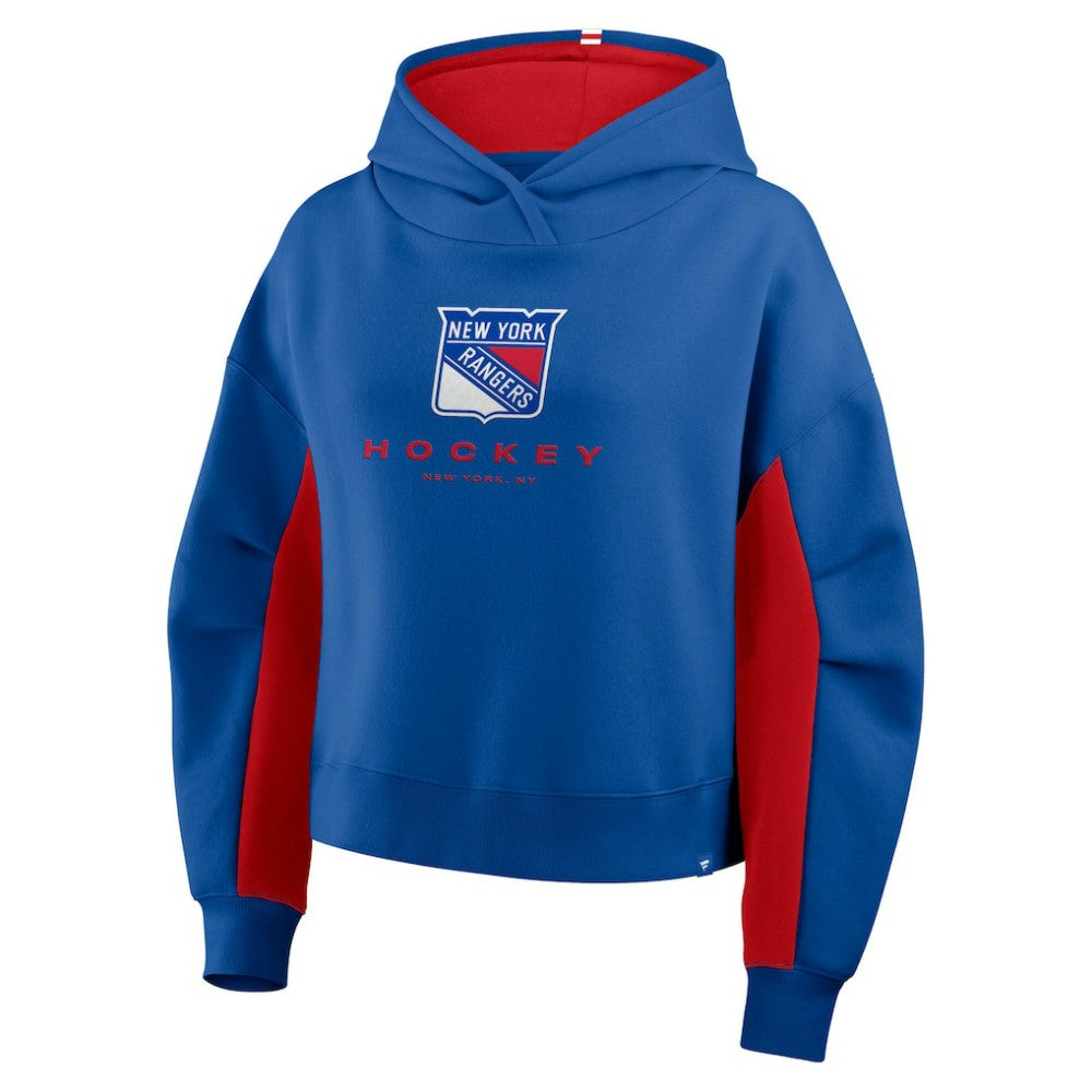 New York Rangers Fanatics Women's Back Check Boxy Hoodie