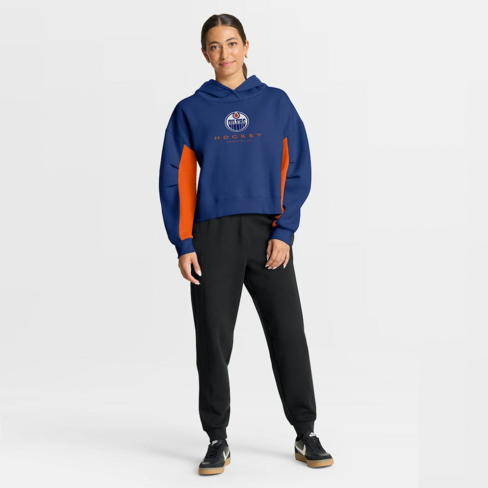 Edmonton Oilers Fanatics Women's Back Check Boxy Hoodie