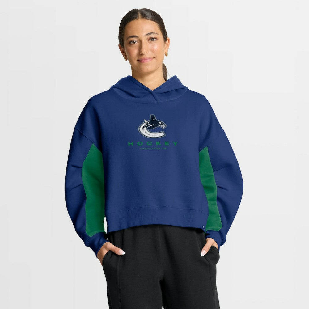 Vancouver Canucks Fanatics Women's Back Check Boxy Hoodie