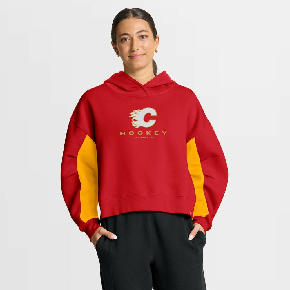 Calgary Flames Fanatics Women's Back Check Boxy Hoodie