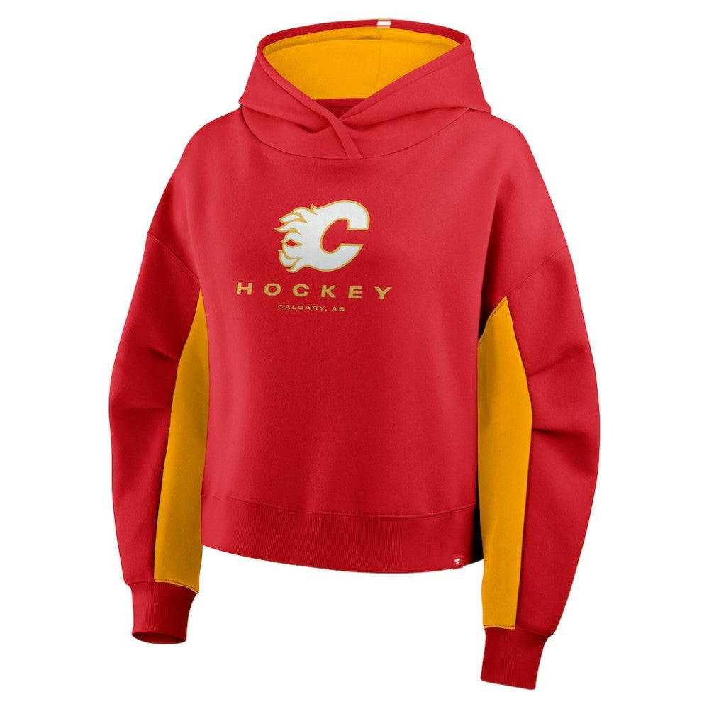 Calgary Flames Fanatics Women's Back Check Boxy Hoodie