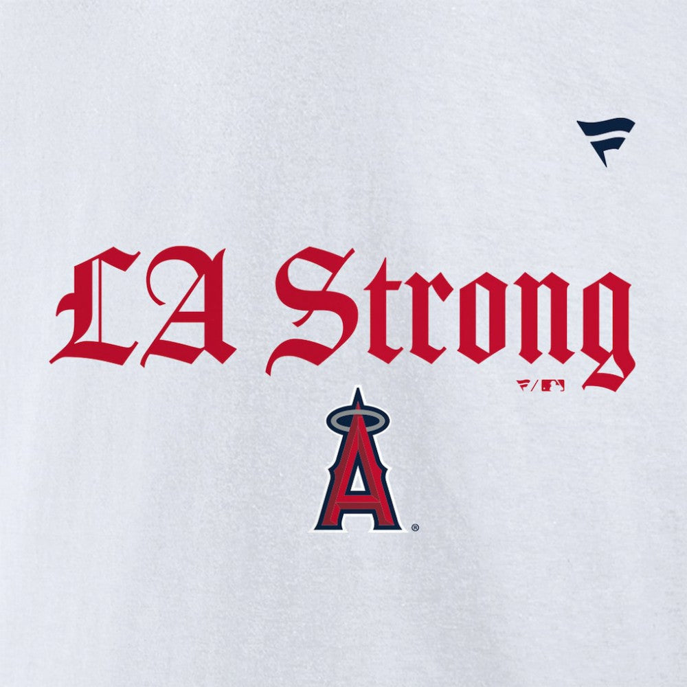 Los Angeles Angels Unisex LA Strong Premium Fleece Pullover Hoodie - White