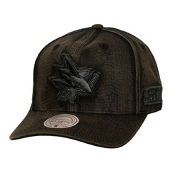 San Jose Sharks Mitchell & Ness Downtown Snow Wash Pro-Crown Adjustable Hat