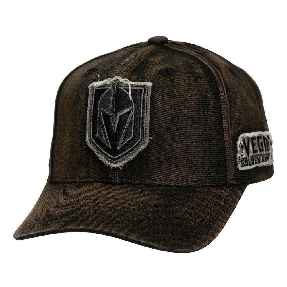 Vegas Golden Knights Mitchell & Ness Downtown Snow Wash Pro-Crown Adjustable Hat