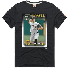 Paul Skenes Pittsburgh Pirates Homage 2024 Topps Baseball Card Player Tri-Blend T-Shirt - Charcoal
