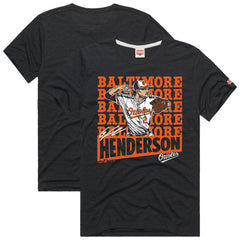 Gunnar Henderson Baltimore Orioles Homage Graphic Player T-Shirt - Charcoal