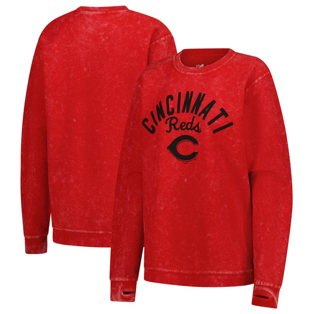 Cincinnati Reds G-III 4Her by Carl Banks Women's Comfy Cord Pullover Sweatshirt - Red