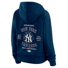 New York Yankees WEAR by Erin Andrews Women's Vintage Full-Zip Raglan Hoodie - Navy