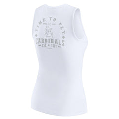 St. Louis Cardinals WEAR by Erin Andrews Women's Rib-Knit Henley Tank Top - White