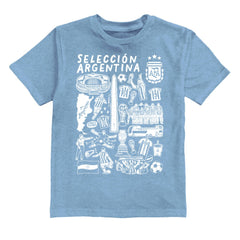 Argentina National Team Vive La Fete Youth Impressions Artwork T-Shirt / Soccer Discount