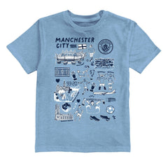 Manchester City Vive La Fete Youth Impressions Artwork T-Shirt / Soccer On sale