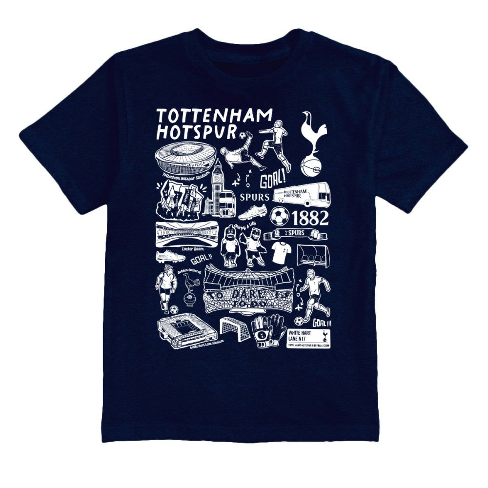 Tottenham Hotspur Vive La Fete Youth Impressions Artwork T-Shirt / Soccer Sale