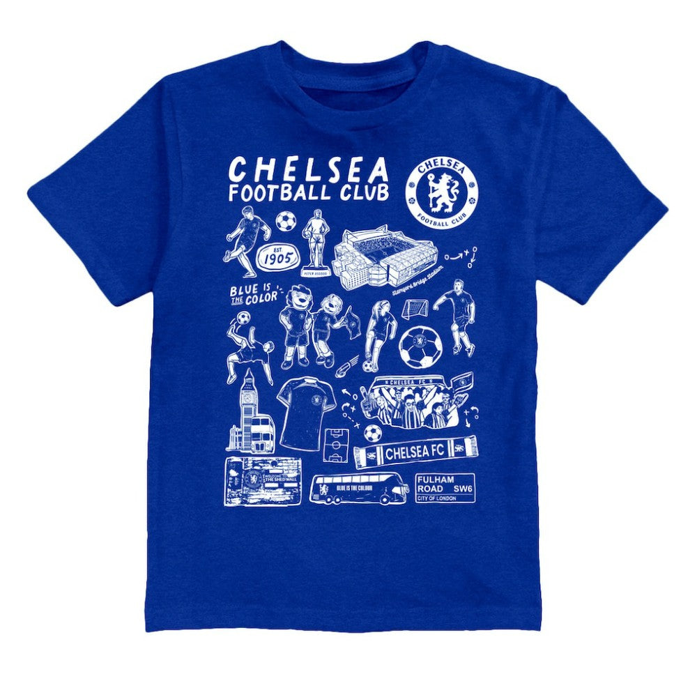 Chelsea Vive La Fete Youth Impressions Artwork T-Shirt / Soccer Sale