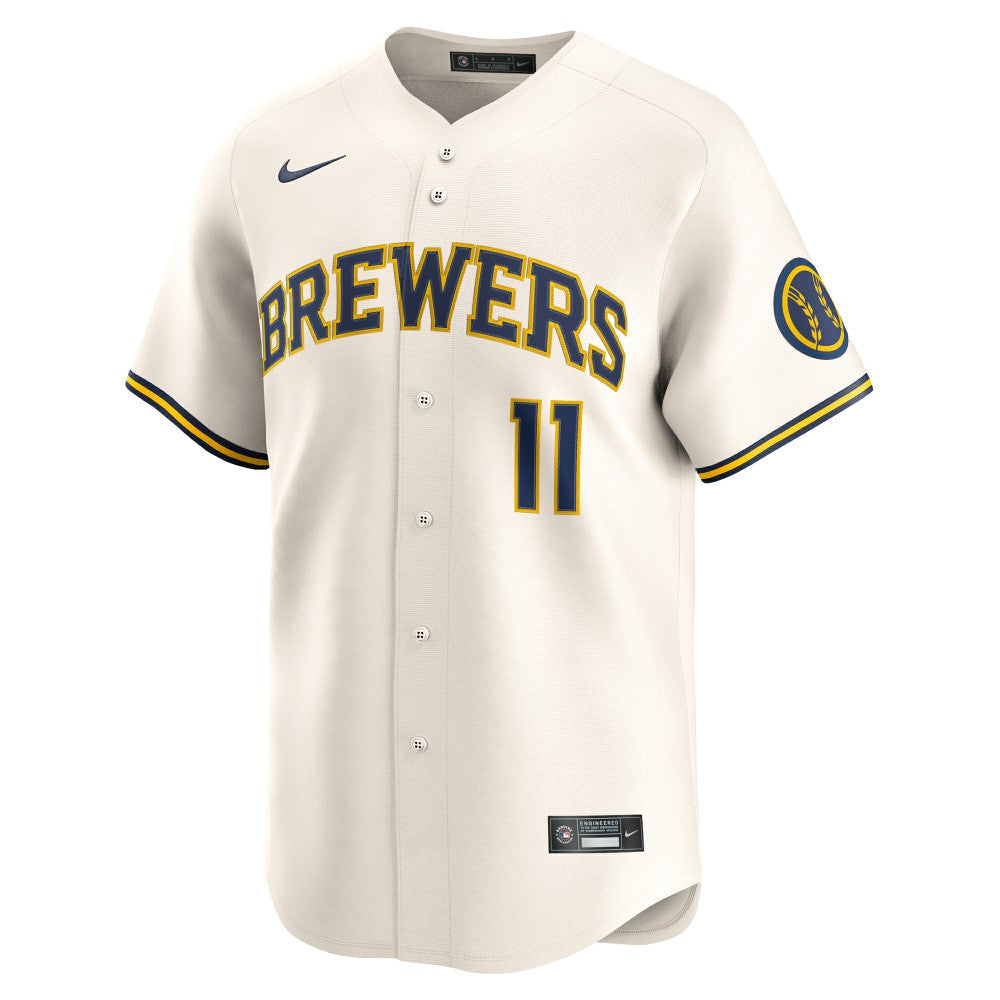 Jackson Chourio Milwaukee Brewers Home Limited Jersey - Cream | Nike