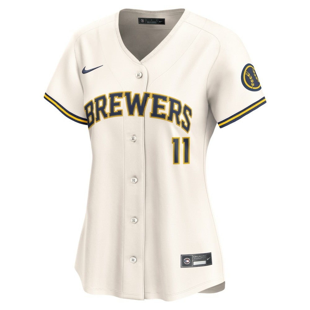 Jackson Chourio Milwaukee Brewers Women's Home Limited Player Jersey - Cream | Nike