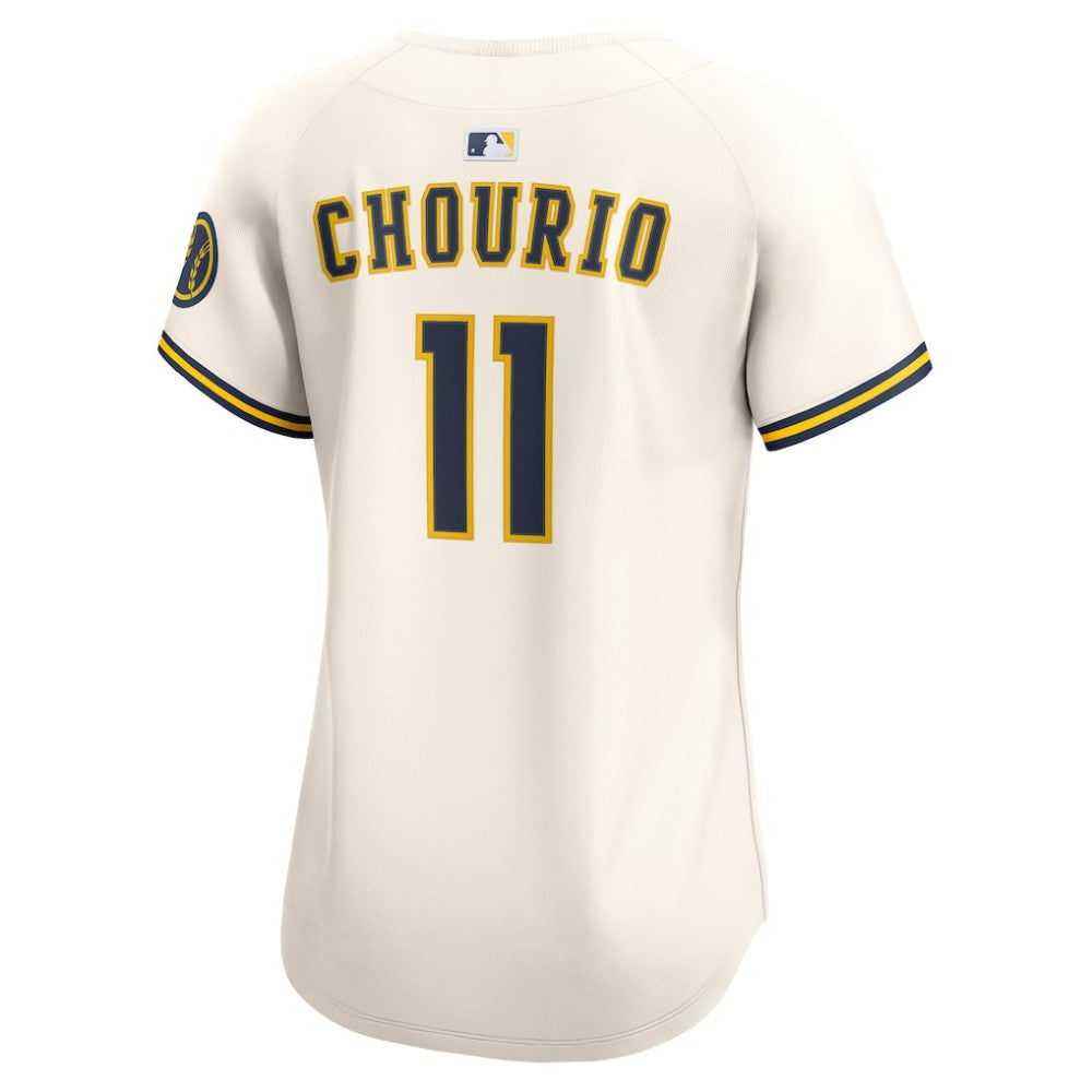 Jackson Chourio Milwaukee Brewers Women's Home Limited Player Jersey - Cream | Nike