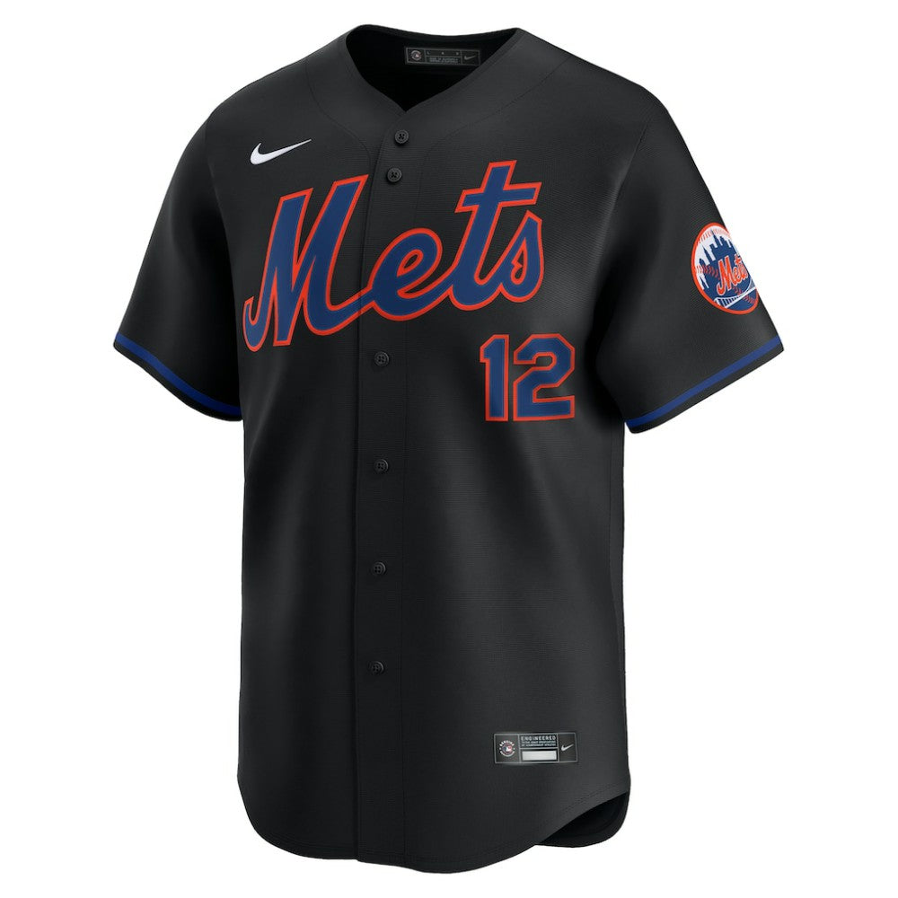 Francisco Lindor New York Mets Alternate Limited Jersey - Black | Nike