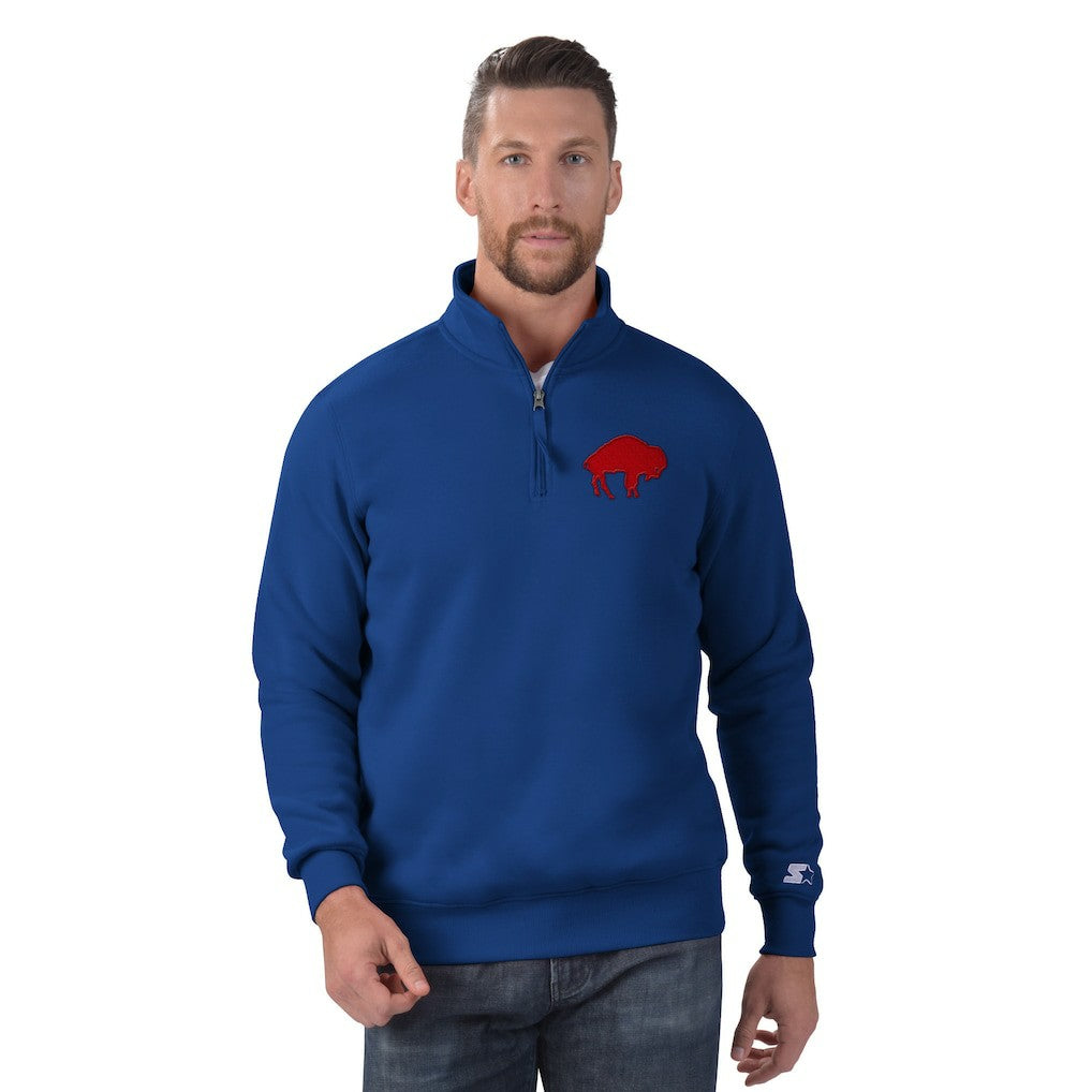 NFL Buffalo Bills Starter Classic Quarter-Zip Pullover Sweatshirt