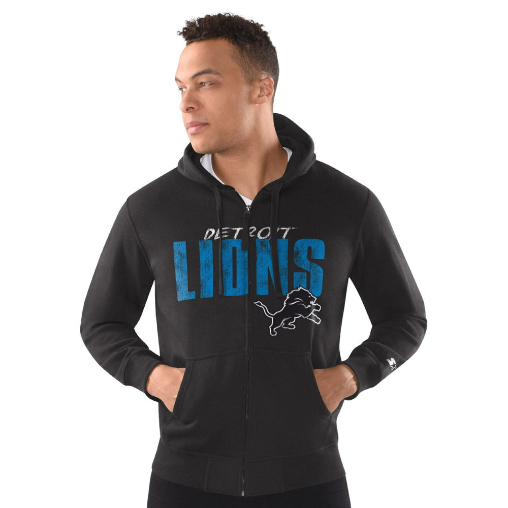 NFL Detroit Lions Starter Distressed Classic Full-Zip Hoodie
