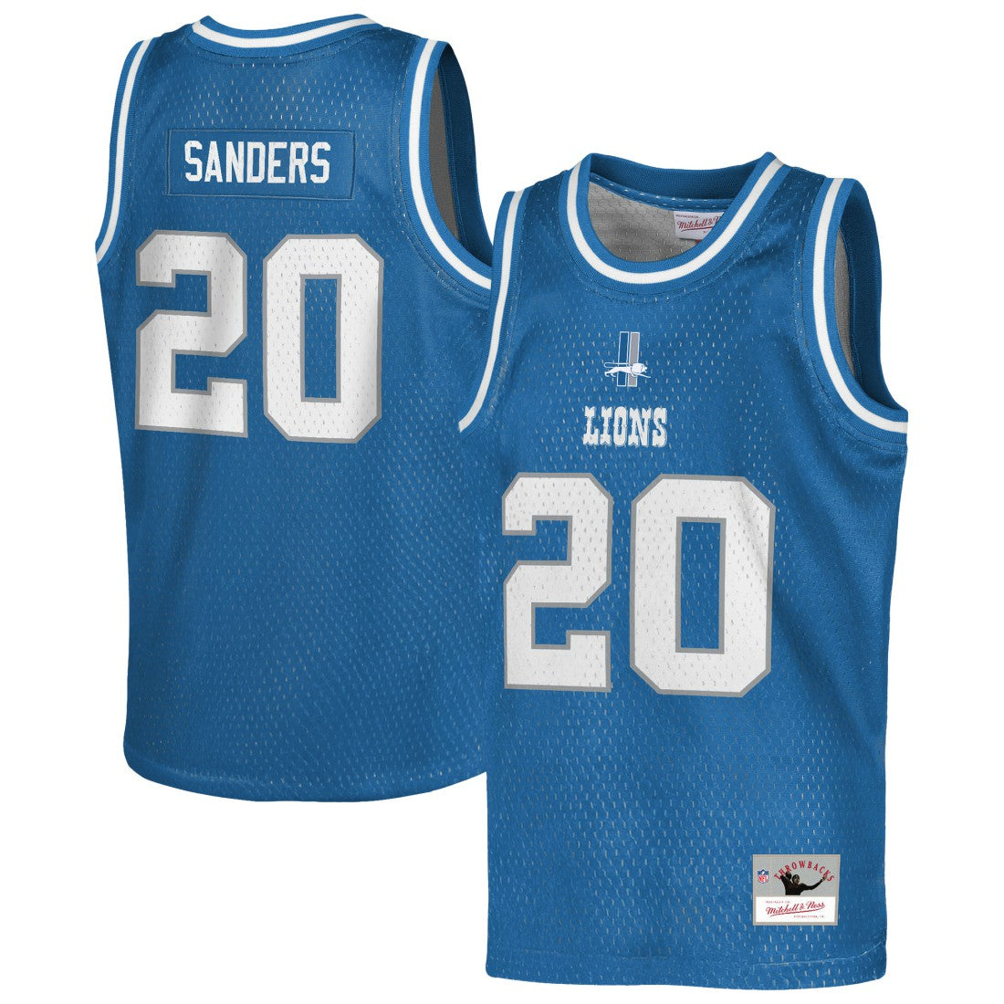 NFL Detroit Lions Barry Sanders  Youth Retired Player NFL Basketball Fashion Jersey