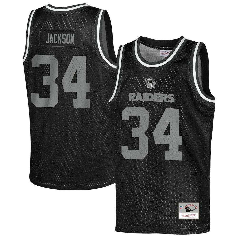 NFL Las Vegas Raiders Bo Jackson  Youth Retired Player NFL Basketball Fashion Jersey