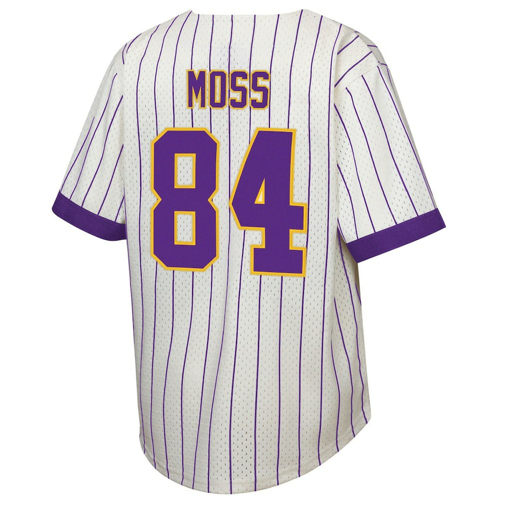 NFL Minnesota Vikings Randy Moss  Youth Retired Player Name & Number Baseball Jersey
