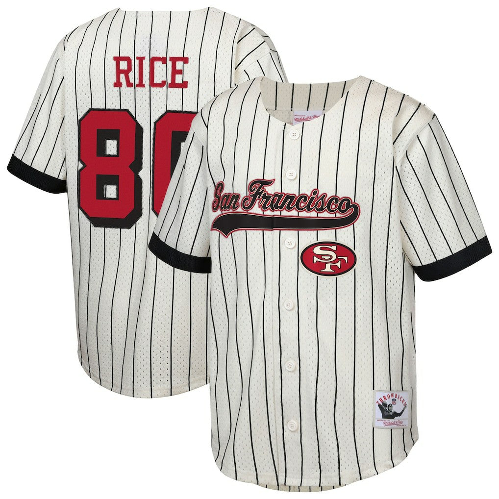 NFL San Francisco 49ers Jerry Rice  Youth Retired Player Name & Number Baseball Jersey