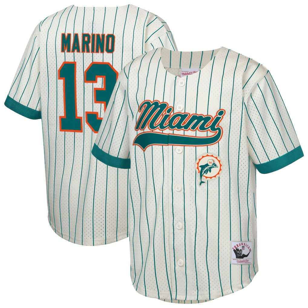 NFL Miami Dolphins Dan Marino  Youth Retired Player Name & Number Baseball Jersey