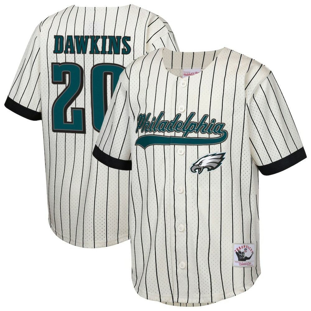 NFL Philadelphia Eagles Brian Dawkins  Youth Retired Player Name & Number Baseball Jersey