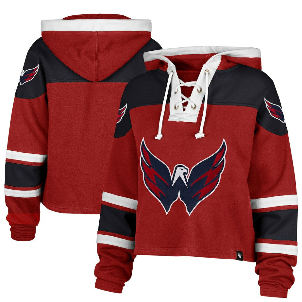 Washington Capitals '47 Women's Cropped Lacer Hoodie