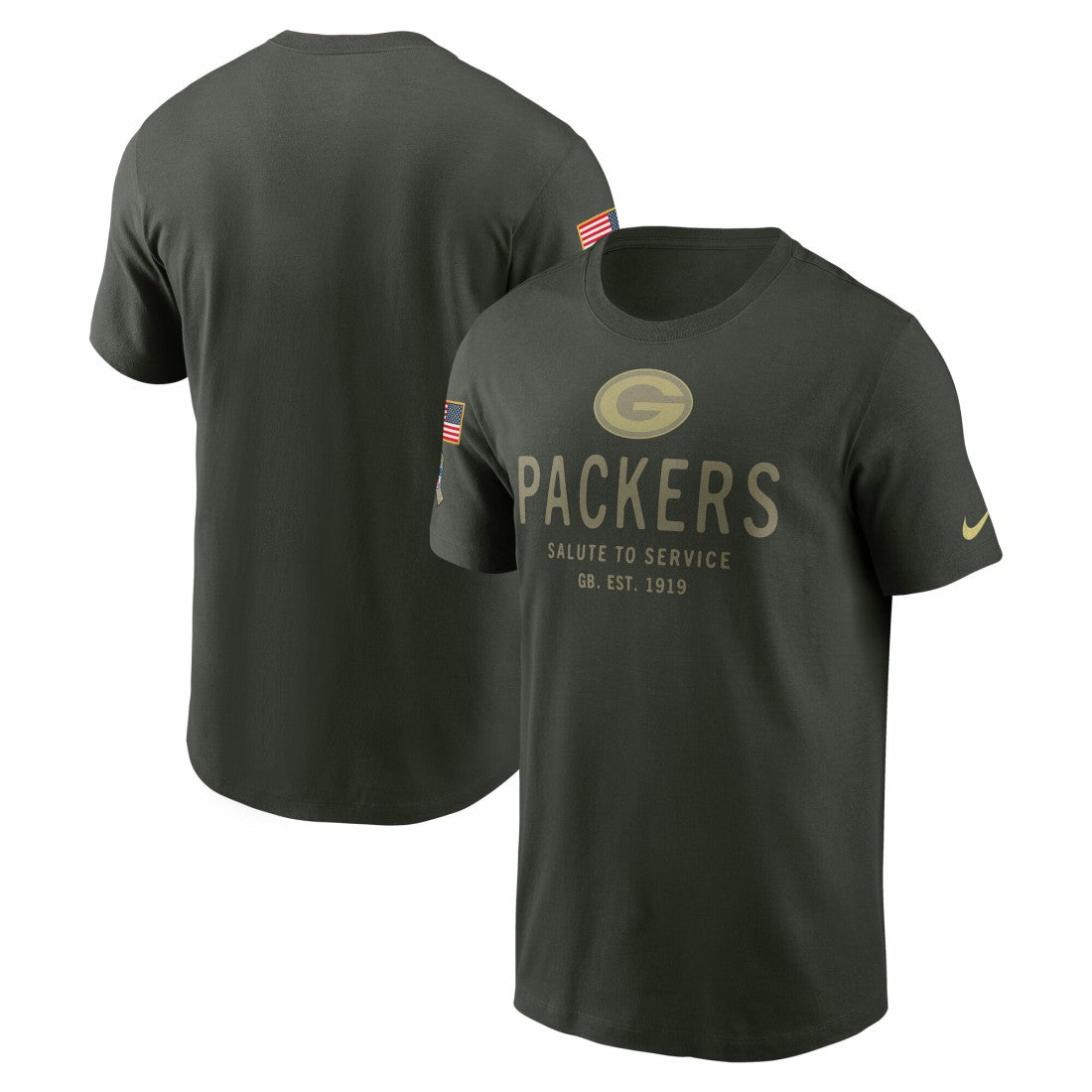NFL Green Bay Packers 2025 Salute to Service Sideline Primary Edge Dri-FIT T-Shirt