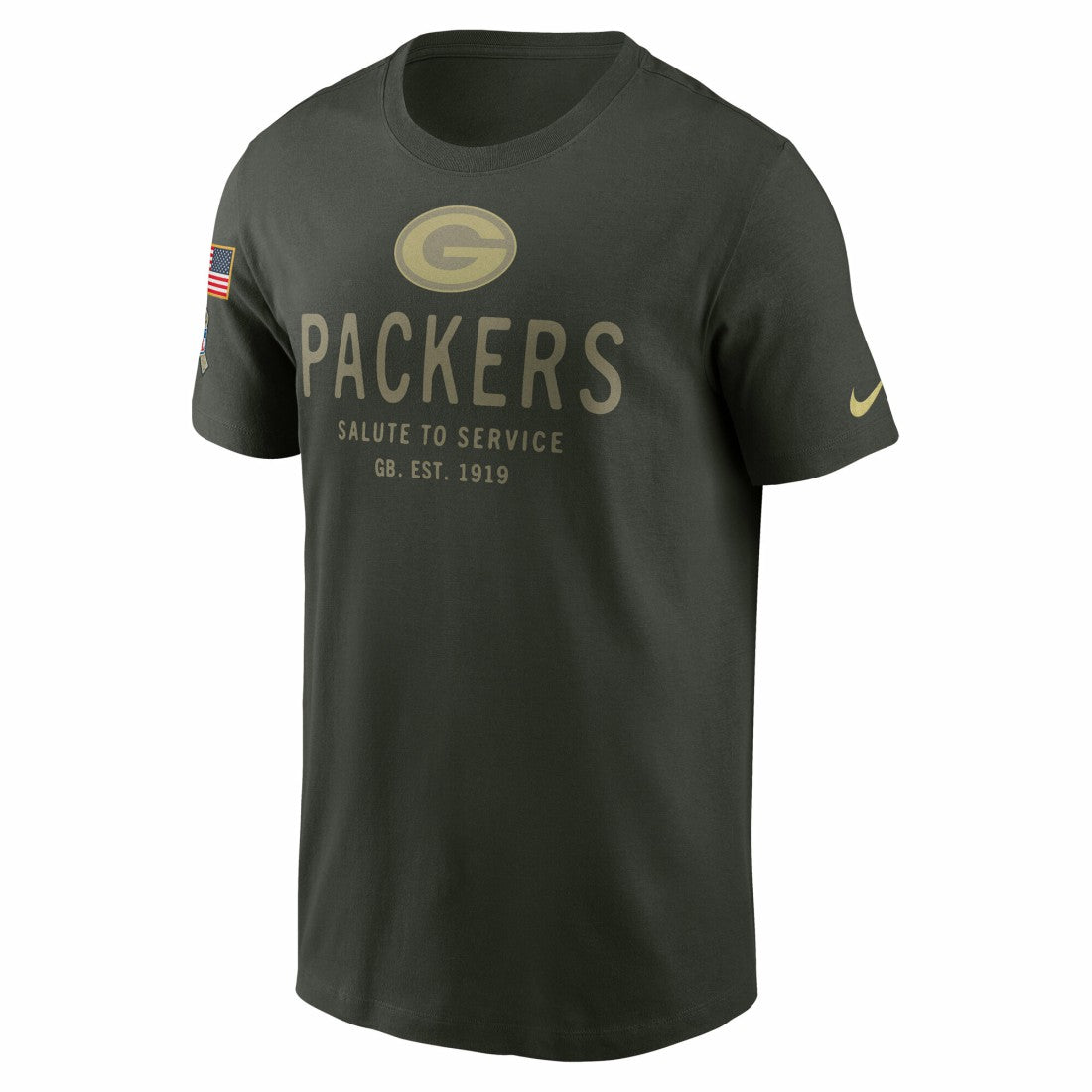 NFL Green Bay Packers 2025 Salute to Service Sideline Primary Edge Dri-FIT T-Shirt