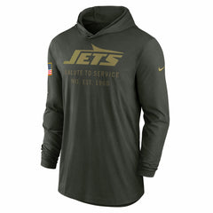 NFL New York Jets 2025 Salute to Service Sideline Dri-FIT Lightweight Hooded Pullover