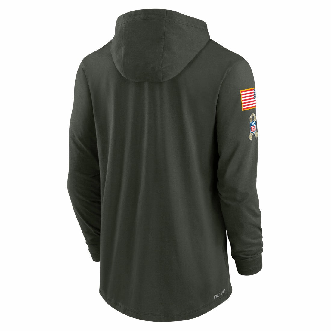 NFL New York Jets 2025 Salute to Service Sideline Dri-FIT Lightweight Hooded Pullover