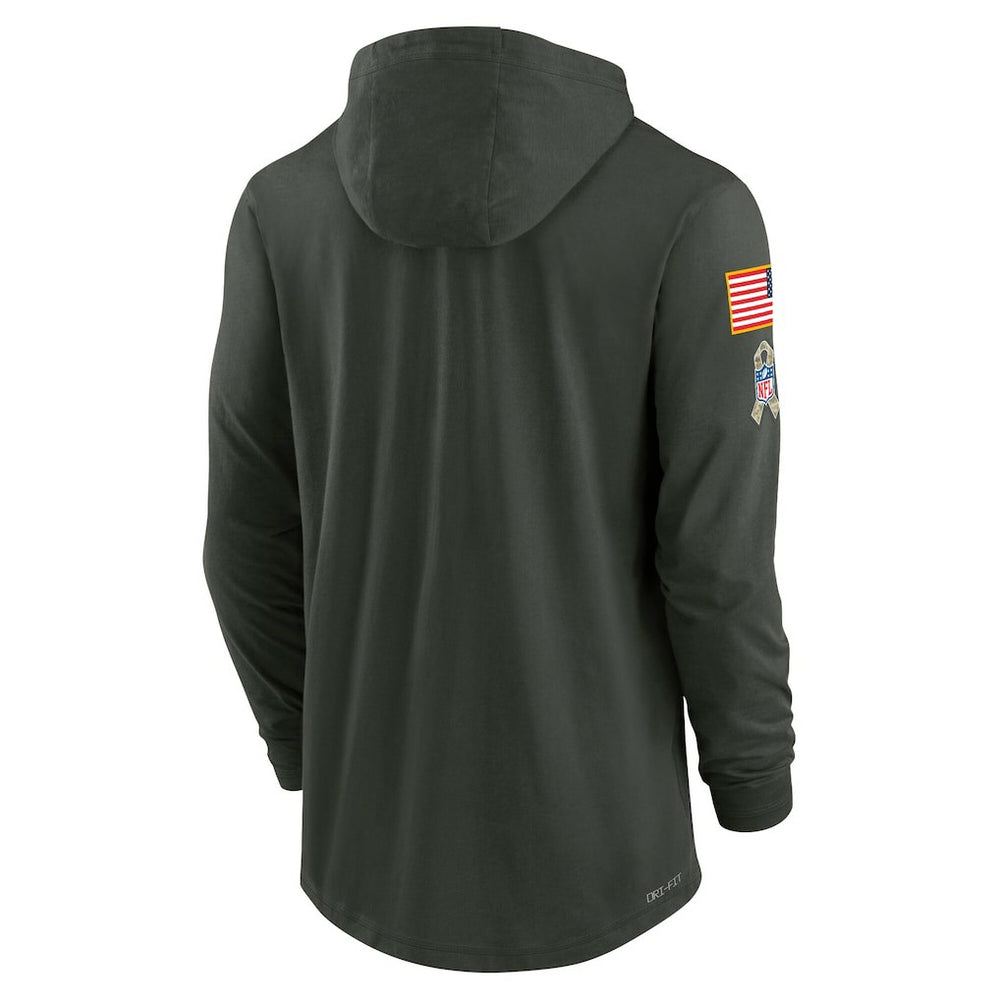 NFL Cincinnati Bengals 2025 Salute to Service Sideline Dri-FIT Lightweight Hooded Pullover