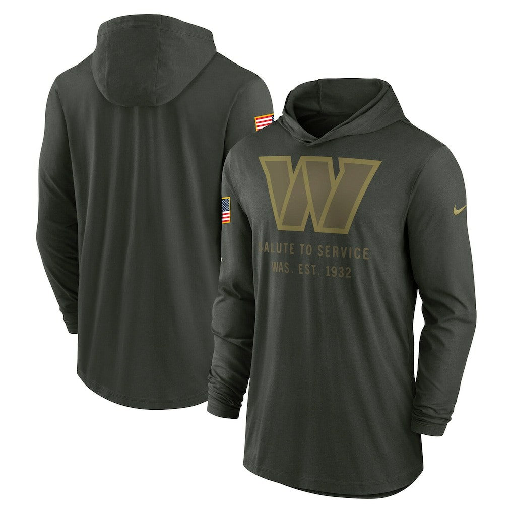 NFL Washington Commanders 2025 Salute to Service Sideline Dri-FIT Lightweight Hooded Pullover