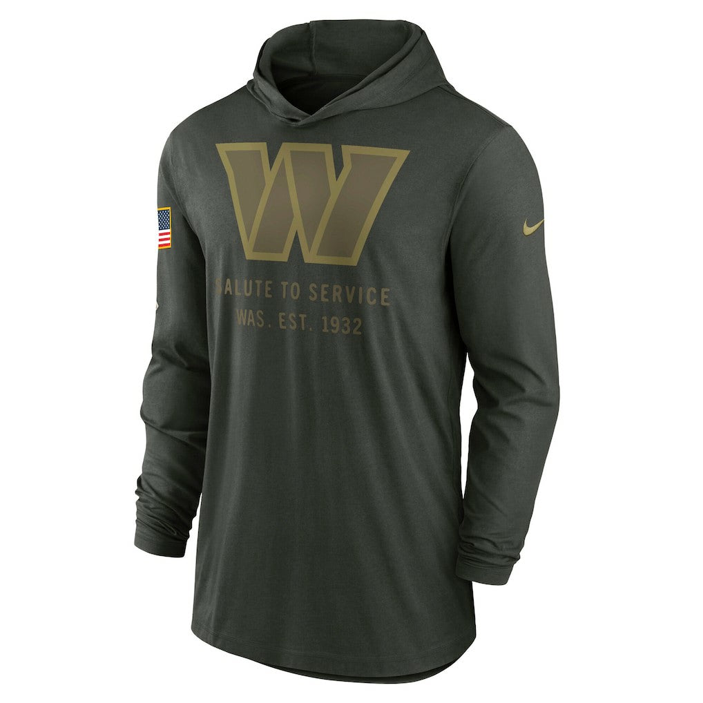NFL Washington Commanders 2025 Salute to Service Sideline Dri-FIT Lightweight Hooded Pullover