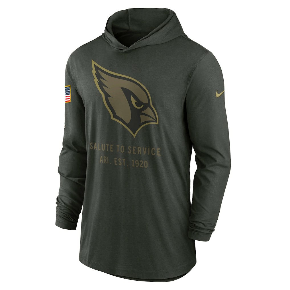 NFL Arizona Cardinals 2025 Salute to Service Sideline Dri-FIT Lightweight Hooded Pullover