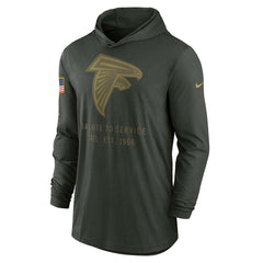 NFL Atlanta Falcons 2025 Salute to Service Sideline Dri-FIT Lightweight Hooded Pullover