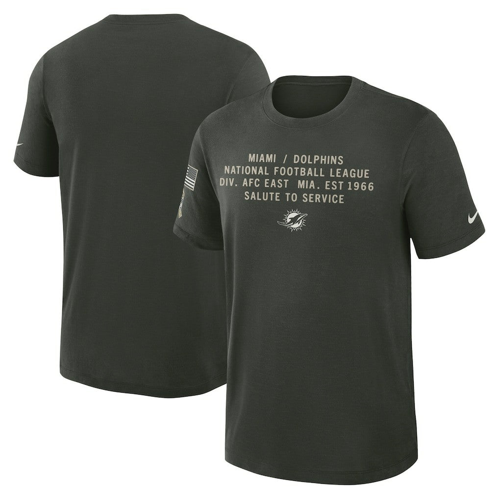 NFL Miami Dolphins 2025 Salute to Service Sideline Slub Dri-FIT T-Shirt
